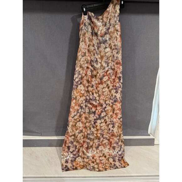 Club Monaco Shimmering Floral Maxi Dress Size 8 Sunset/Du Soleil - Picture 3 of 7